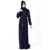Floral corded lace full sleeves dress long sleeve modest bridesmaid kaftan maxi dress for women