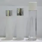 stock glass cosmetic bottle 120ml 150ml 200ml cylinder round glass bottle