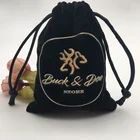 Custom Black Velvet Drawstring Bag For Bottle