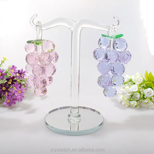 love theme crystal gifts glass grape for home ornament
