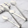 Stainless Steel Food Function Silicone Kitchen Ice Mini Serving Service Steak Tong