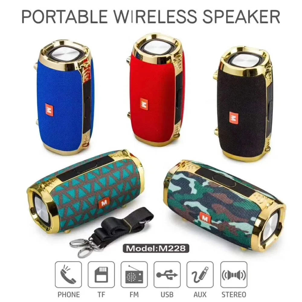 New M228 Wireless Blue tooth Speaker Subwoofer Portable Blue tooth Audio with TF u-disk outdoor speaker - ANKUX.COM