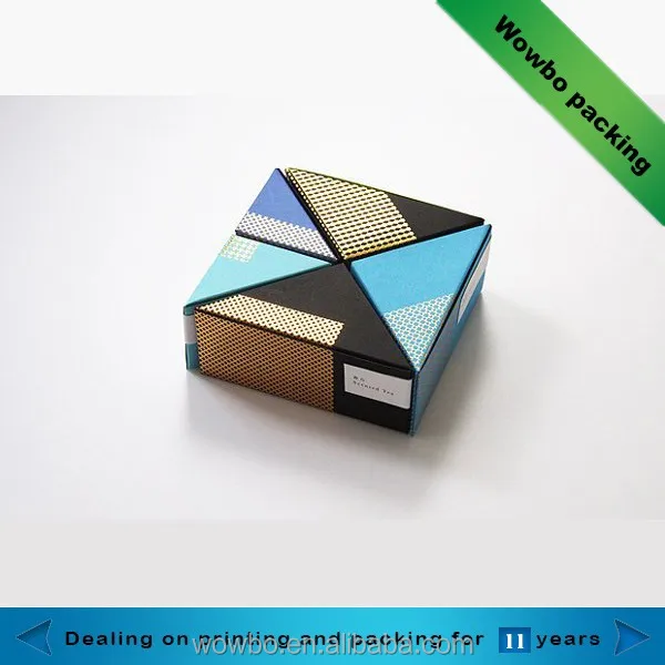 2015 high quality cardboard paper gift box triangle shape
