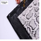 Foil printed snake skin polyester scuba knit animal print fabric