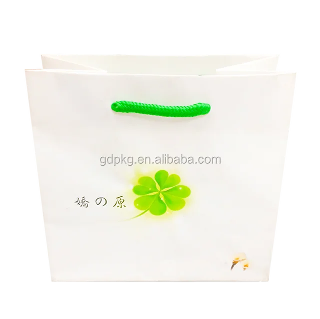 taiwan custom luxury shopping gift white decorative paper bag