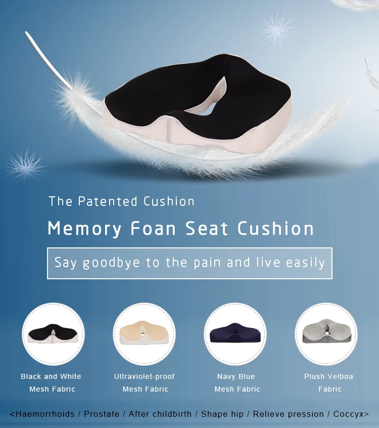 Short Drivers Sciatica Relief Adult Car Seat Anti Hemorrhoids Booster Cushion Memory Foam Coccyx Seat Cushion for Office Chair