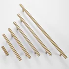Modern Simple Style Furniture Cabinet kitchen long brass cupboard door pull handles handle