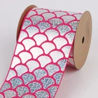 Mermaid Home Decoration Foil Printing Grosgrain Ribbons For Party Ribbon Hair