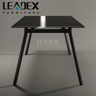 Luxury Glass Steel Table Base Conference Room Table