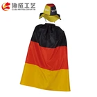 Cheap National patten Custom Germany Body Football cape Flags With Hat