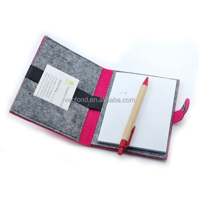 custom promotional business card holder notebook with pen set