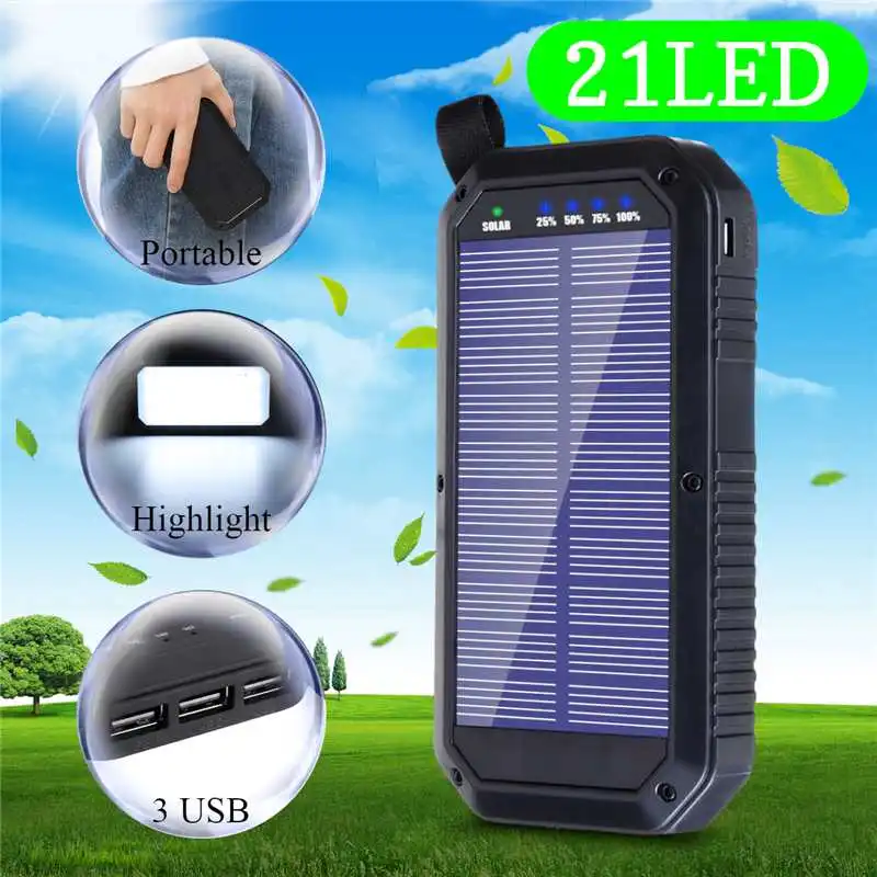 Portable solar charger 25000mah power banks - ANKUX.COM