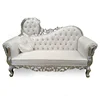 Double seats white leather modern luxury wedding living room furniture sofa
