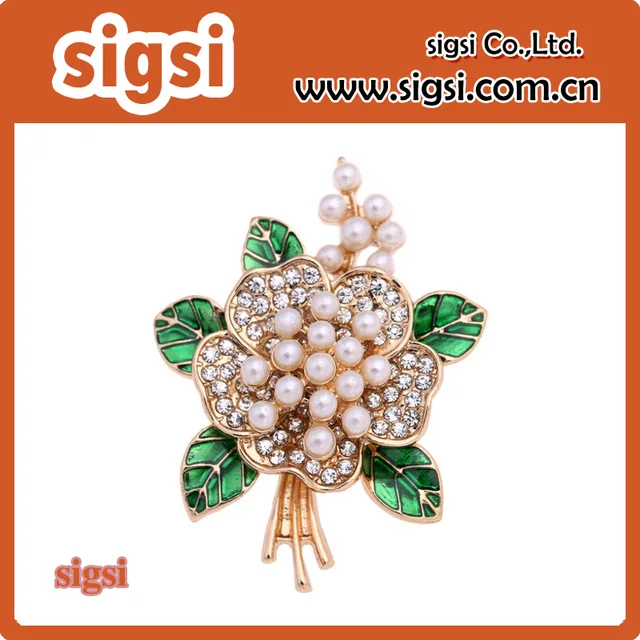 pearl flower jewelry pendant brooch for women girl gift