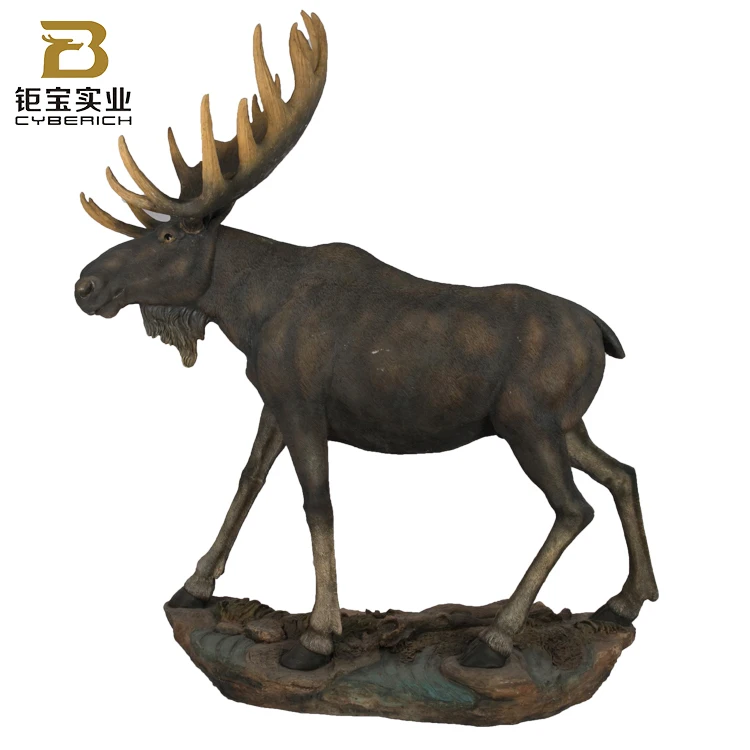High Quality Outdoor Decor Resin 3d Moose Sculpture Life Size Elk Statues View Life Size Elk Statue Oem Product Details From Huizhou Cyberich