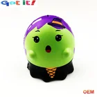 Wholesale PU foam squishy mini toys soft gift set with magnet for halloween holiday .