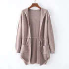 wholesale high quality lady Hooded Open Cardigan