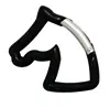 HXY Very Cute Small Promotional Wholesale Horse Head Shaped Carabiner With Custom Logo