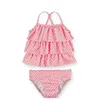 80%nylon Little girls skirted tankini set swimwear new hot baby girl bikini swimwear little girl swimsuit