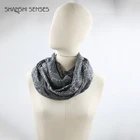 35% cotton 65% polyester foil print snood women infinity scarf