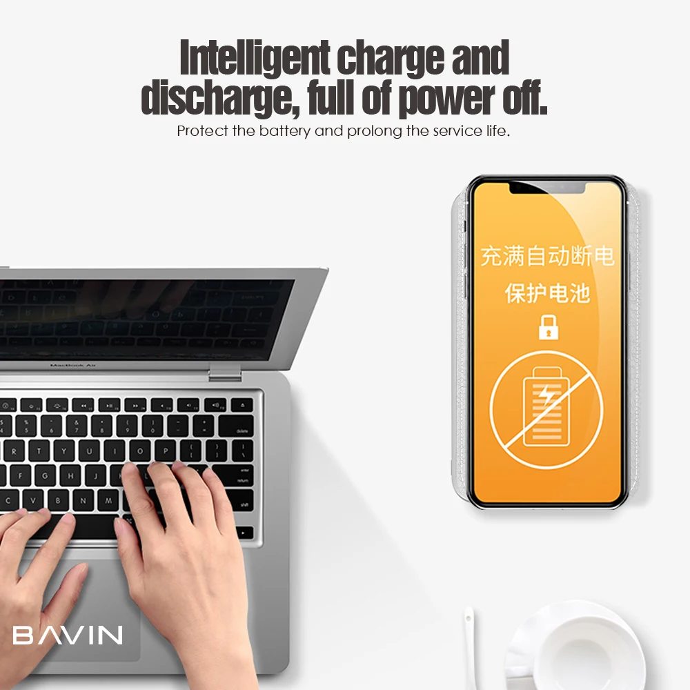 BAVIN wireless charger power bank 10000mah wireless power bank - ANKUX.COM