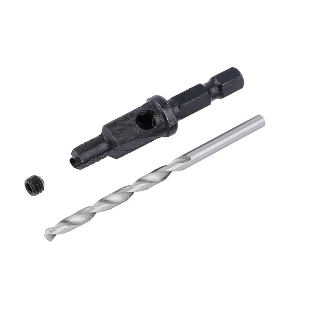 4 pcs HSS Countersink Drill Bits + 1 pcs 1/4 Quick Change Hole Hex Shank Screw Hot Search