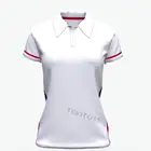 Customized printing OEM logo quick dry women polo shirt