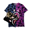Low MOQ Good Quality Fast Delivery Kinds Of Name Brand T-shirt Usa Famous Brand T-shirts Shark Camouflage T-shirt 100% Cotton