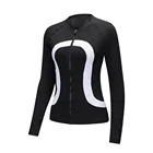 Women quick dry athletic jackets stretchy performance full zip running gym wear Winter yoga jacket sport with thumb holes