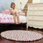 100cm Handmade Colorful 100% Wool Felt Ball Rug