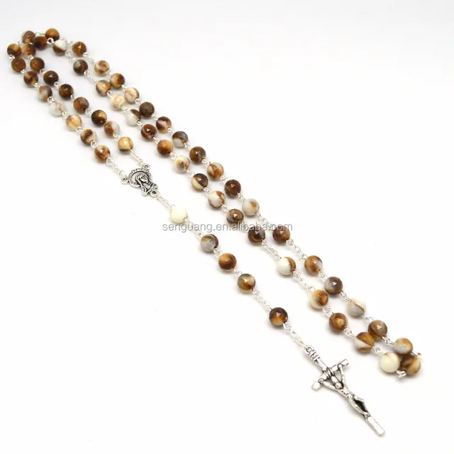 catholism style imitation shell pearl beaded bapti