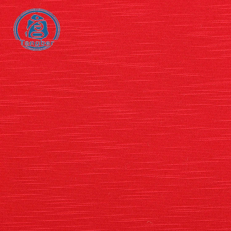 Manufacture 420gsm 67%cotton 28%nylon 5%spandex blended slub ponte roma fabric