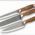 Plastic Knife Plastic Handle Knife Set Embossing Blade Plastic Wood Coating Handle Knives Knife Set With Peeler