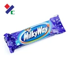 Fully stocked chocolate bar packaging film opp self adhesive bags transparent plastic bag on roll