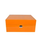 yellow Luxury high-end Wood Jewellery Box
