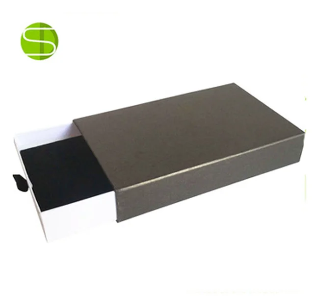 custom paper sliding box with ribbon for gift packing new design