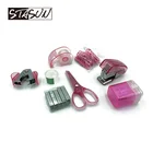 STASUN 8 in1custom logo pp box packed Mini Office desk kit Stationery stapler Set