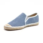 womens designer canvas flat jute shoes espadrille sole