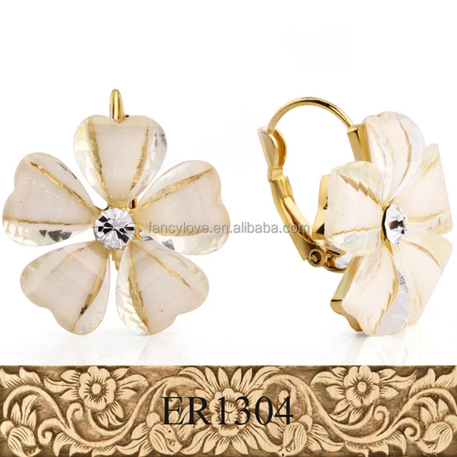 valentines day gifts enamel flower crystal diamond korea stud