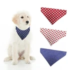 Wholesale OEM logo white blank cotton dog accessories Bandana for Pet