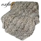 CX-D-132 Good Price Black And White Spots Of Animal Pattern Skin Real Rex Rabbit Fur Plate