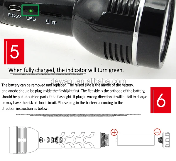 portable handheld flashlight tf card mp3 music player led torch with charging usb.jpg