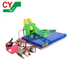 High quality 2 in 1 manual sublimation transfer heat press printing machine for tshirt cup mug