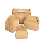 customer logo Kraft Paper Bakery Packing Boxes with Handle