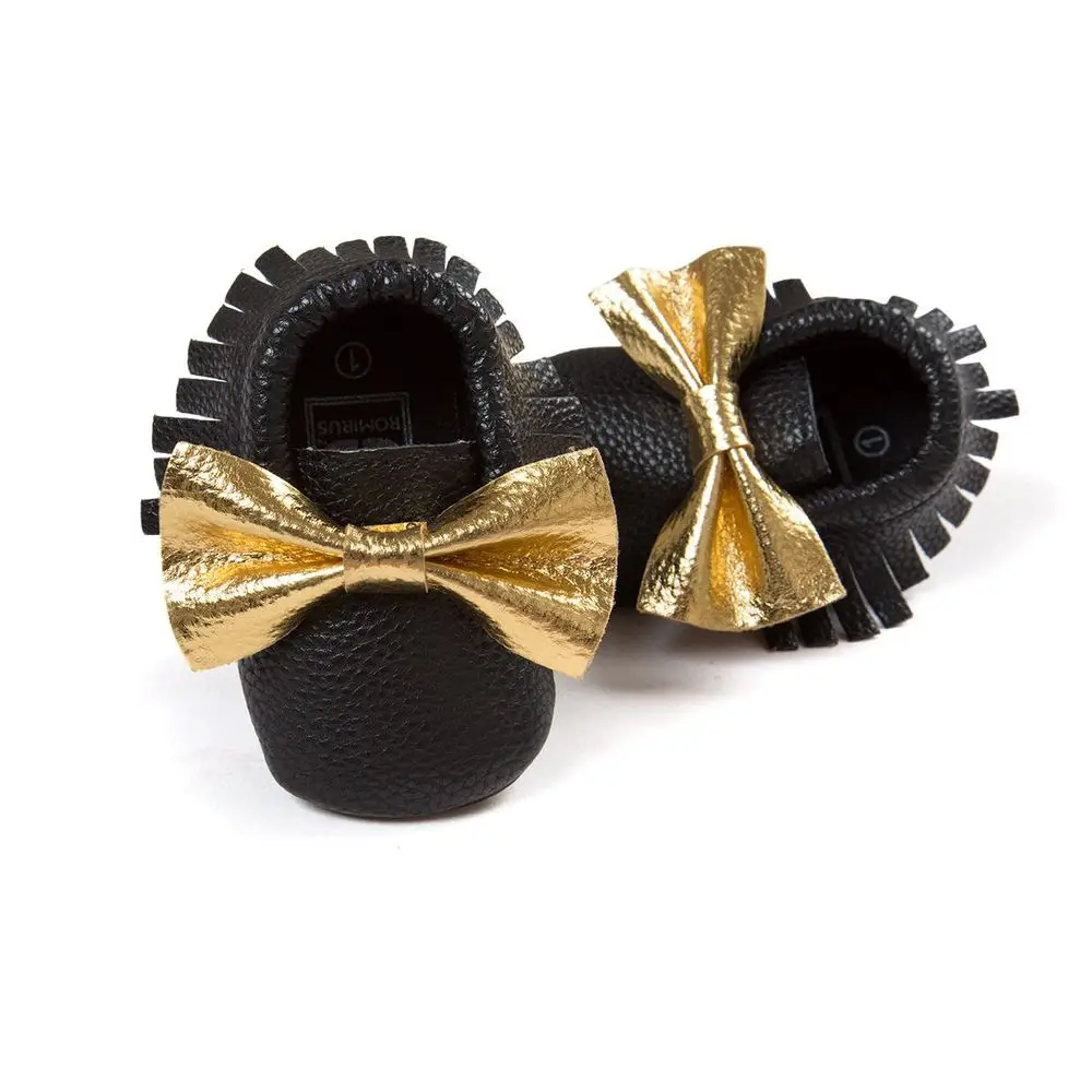 The same paragraph seven! Color bowknot tassel soft bottom shoes baby shoes mens age 0217