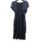 Women Cupro Stretch Silk Maxi Dress with Short Sleeve