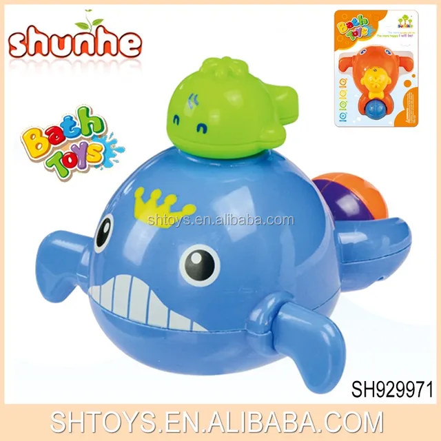 spring summer chain swim baby bath water toys bath whale toy