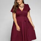 Plus Size Dress Women Plus Size Evening Party Casual Dress For Fat Ladies