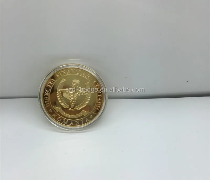 boutique copper gold plated coins with acrylic box