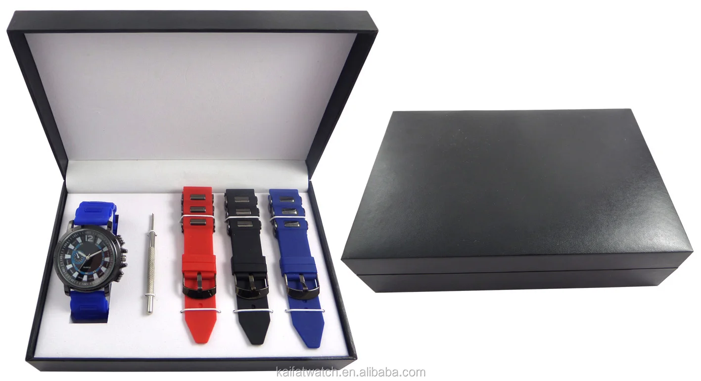 men watch pen set / unique design men quartz watch wallet set